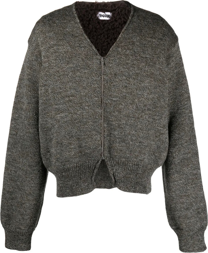 Magliano V-neck zip-up wool cardigan - ShopStyle