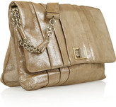 Thumbnail for your product : Anya Hindmarch Gracie metallic washed-leather shoulder bag