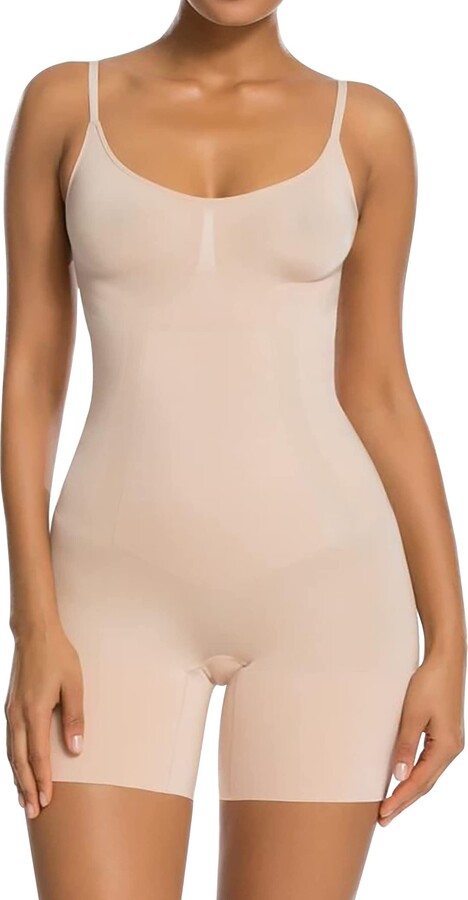 Nebility Women Waist Trainer Bodysuit Slim Full Body Shapewear Seamless  Round Neck Jumpsuits Tummy Control Tops (XL/2XL, Beige) : : Fashion