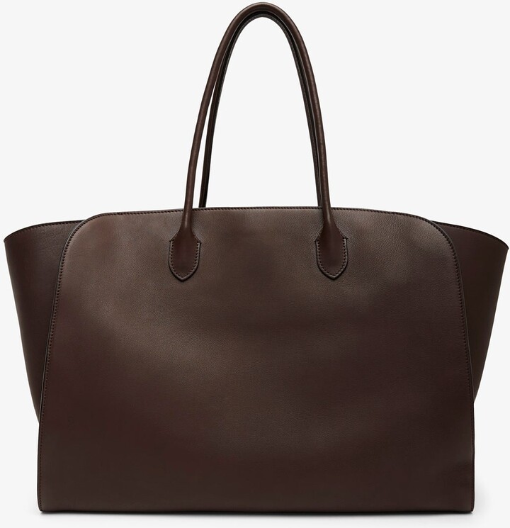 The Row Marlo L brown leather tote bag