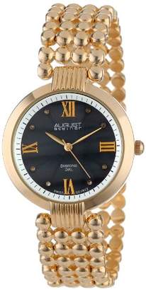 August Steiner Women's AS8065YG Diamond Mother-Of-Pearl Swiss Quartz Bracelet Watch