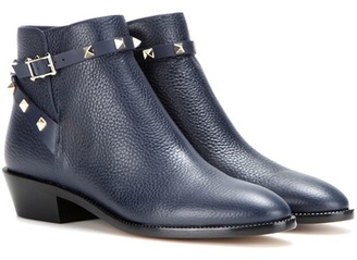 Valentino Garavani 14092 Rockstud leather ankle boots
