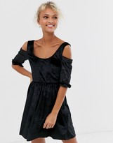 Thumbnail for your product : Glamorous velvet mini skater dress