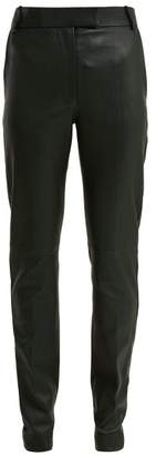 Joseph Reeve Stretch Leather Trousers - Womens - Green