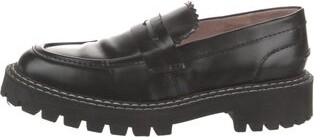 LÄST Leather Loafers Black Round-Toes Platform Unfortunately, due to restrictions, this item may not be eligible for shipping in all areas. | LÄST Leather Loafers in Black, Women's 10