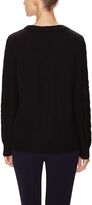 Thumbnail for your product : Sandro Sens Textured Sweater with Cable Knit Sleeves