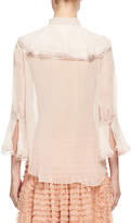 Thumbnail for your product : Chloé Silk Muslin Jabot Blouse, Light Pink