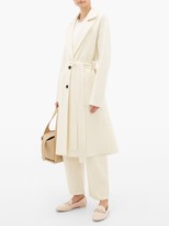 Thumbnail for your product : Brock Collection Belted Single-breasted Boucle-wool Coat - Ivory