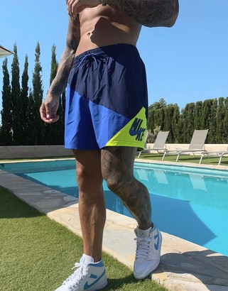 nike blue swim shorts