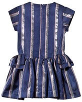 Thumbnail for your product : No Added Sugar Blue and Silver Stripe Peplum Party Dress