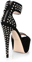 Thumbnail for your product : Miu Miu Studded Suede Platform Sandals