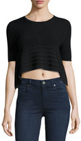 Thumbnail for your product : Opening Ceremony Linear Ribbed Crop Top, Black