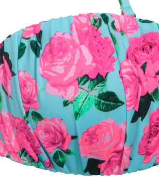 H&M Bikini Top - Turquoise floral - Ladies