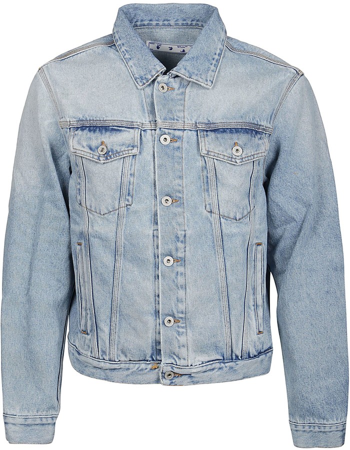 OffWhite Jacket Denim Ow Logo Slim ShopStyle