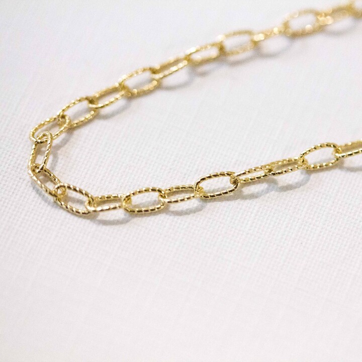 Etsy Solid 14K Gold Oval Link Necklace Delicate Dainty Layered Necklace