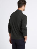 Thumbnail for your product : Marks and Spencer Pure Cotton Textured Mock Shirt Jumper