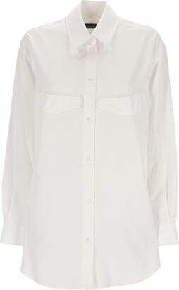 トップス Simone Rocha Clustered Rose Top UK 6 Simone Rocha: White Cluster Rose Logo Print Short Sleeve T