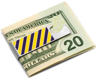 Cufflinks Inc. Varsity Stripes Purple and Yellow Bottle Opener Money Clip