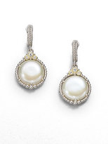 Thumbnail for your product : Judith Ripka Laguna White Coin Pearl & Sterling Silver Drop Earrings