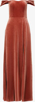 Thumbnail for your product : Jenny Yoo Issa off-shoulder velvet maxi dress