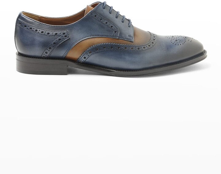Bruno Magli Men's Atillio Wingtip Leather Blucher Oxford Shoes - ShopStyle