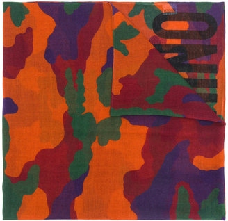 Moschino camouflage logo scarf