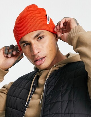 Timberland Brand Mission Loop Label beanie in orange - ShopStyle Hats