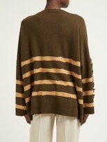 Thumbnail for your product : Barrie Fancy Coast Striped Cashmere Sweater - Green Multi