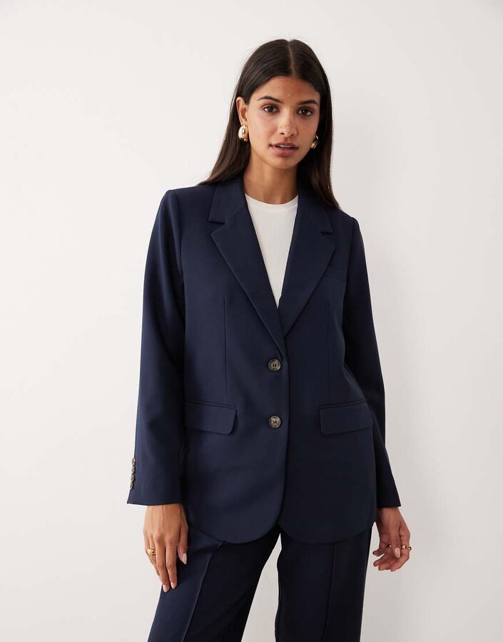 Y.A.S oversized blazer in navy - part of a set