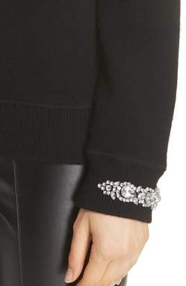 Michael Kors Embellished Cashmere & Cotton Blend Sweater
