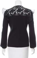 Thumbnail for your product : Giambattista Valli Long Sleeve Lace-Accented Cardigan w/ Tags