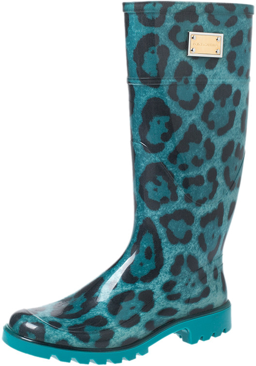 leopard print rain boots