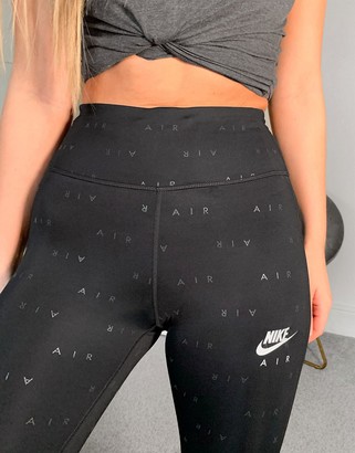 Nike Running Nike Air Running leggings with reflective strips in black