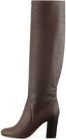 Thumbnail for your product : Lanvin Leather Pull-On Knee Boot, Dark Brown