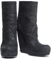 Thumbnail for your product : Rick Owens Suede Wedge Ankle Boots