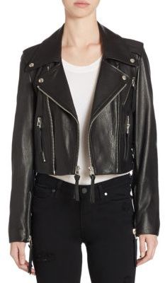 The Kooples Leather Cropped Jacket
