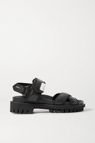 Thumbnail for your product : Ganni Hiking Leather Sandals - Black