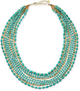 Thumbnail for your product : Nakamol Multi-Strand Beaded Statement Necklace, Turquoise/Golden