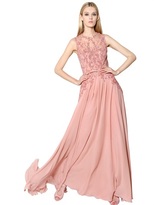 Thumbnail for your product : Elie Saab Silk Blend Crepe Cady Lace & Tulle Dress