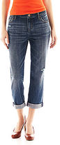 Thumbnail for your product : JCPenney jcp Denim Rolled Boyfriend Cropped Pants - Petite