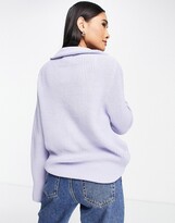 Thumbnail for your product : M Lounge cardigan with collar and contrast zip front
