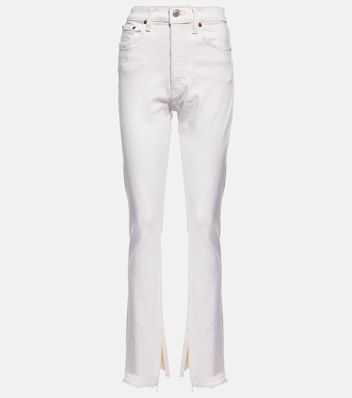RE/DONE 70s High-Rise Split-Hem Bootcut Jeans