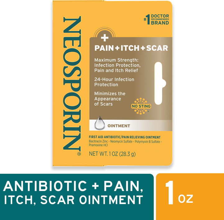 Neosporin Pain, Itch & Scar First Aid Antibiotic Ointment, 1 oz