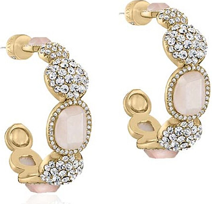 ZAXIE by Stefanie Taylor Light Me Up Quartz Hoo p Earrings