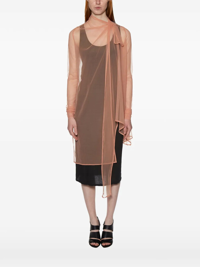 Rick Owens Lilies Stretch Tulle Coat
