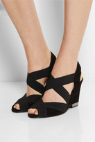 Thumbnail for your product : Tory Burch Debbie elasticated suede wedge sandals