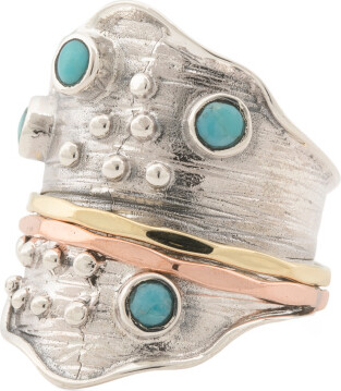 TJMAXX Sterling Silver Mohave Turquoise Modern Ring