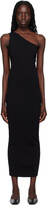 Black Single-Shoulder Maxi Dress 