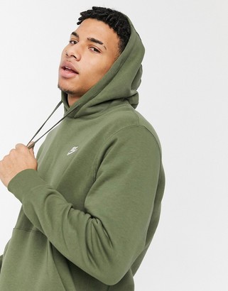 Nike Club hoodie in khaki - ShopStyle