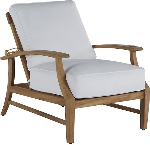 Summer Classics Croquet Outdoor Recliner Chair in Blue